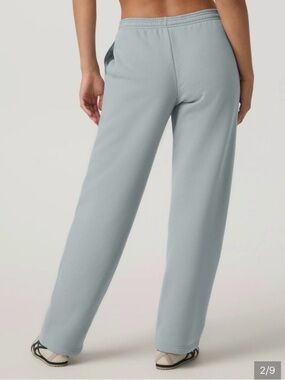 Vuori Relaxed Wide-Leg Sweatpants in Light Blue